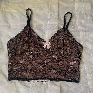 Pink lace camisole